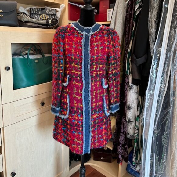 Dolce and Gabbana tweed and denim jacket - Picture 2 of 9